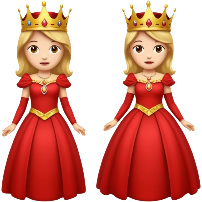 Emoji da Rainha Vermelha de corpo inteiro  emoji