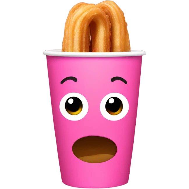 Churros in pink cup emoji