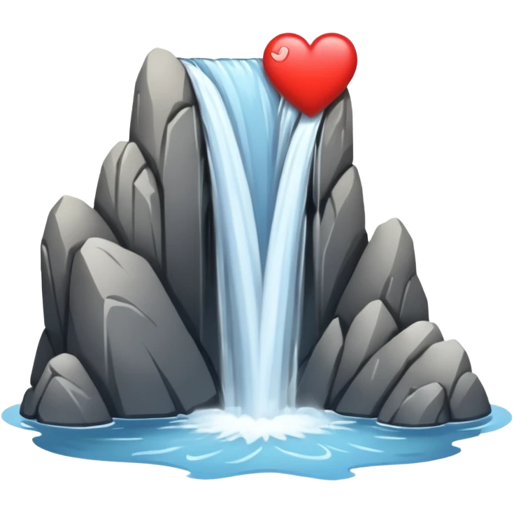 heart shaped watterfall emoji