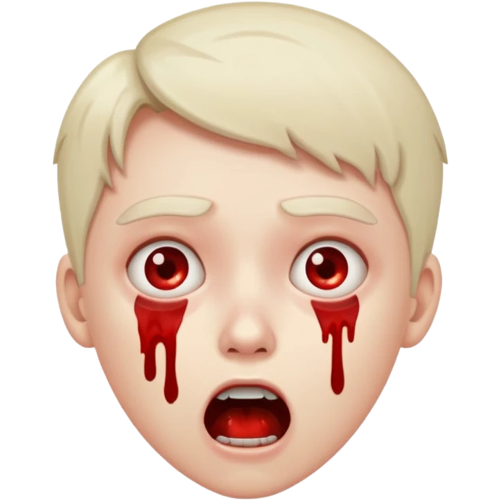 A pail white bloody character emoji