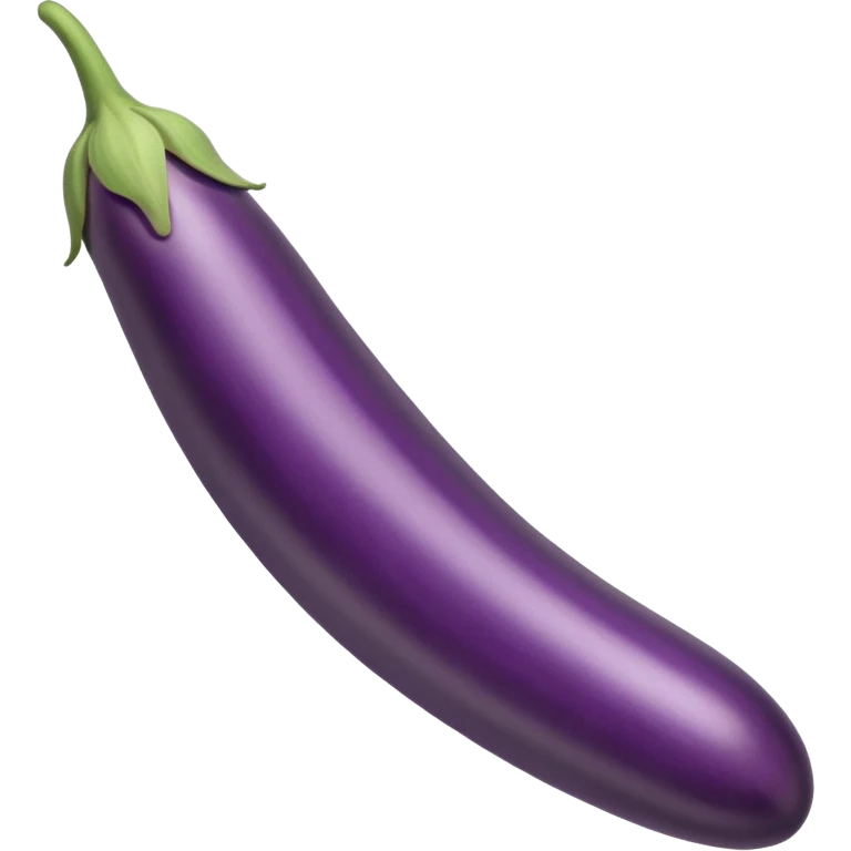 very long and thin straight eggplant emoji