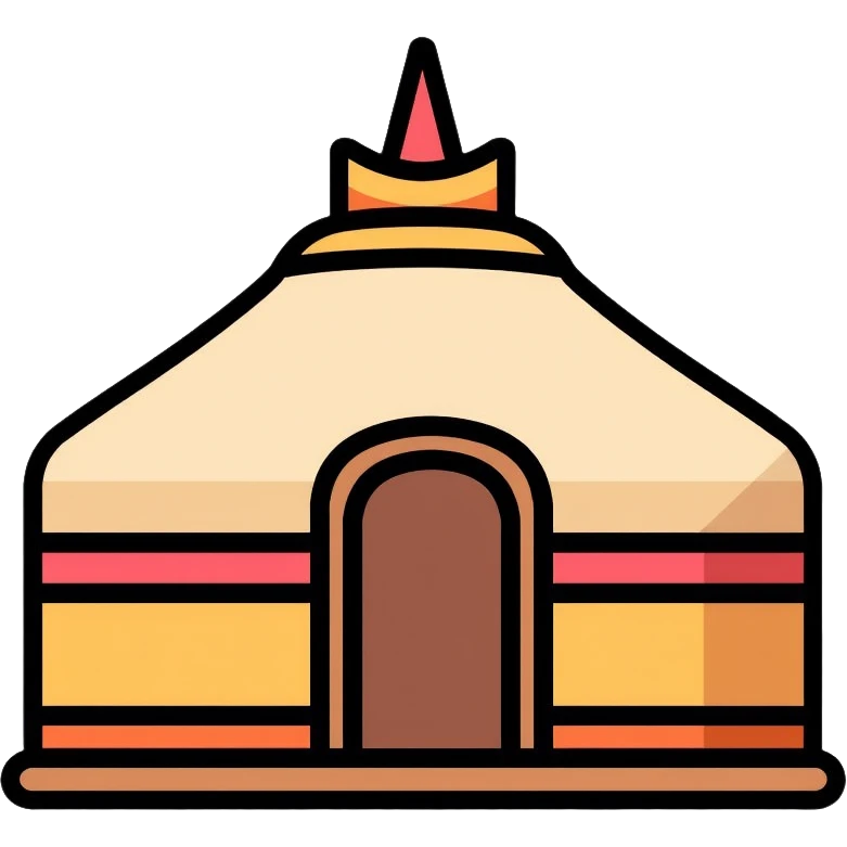 Kazakh yurt, traditional nomadic dwelling emoji