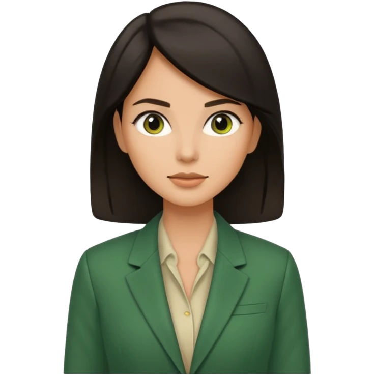 Woman — green blazer emoji