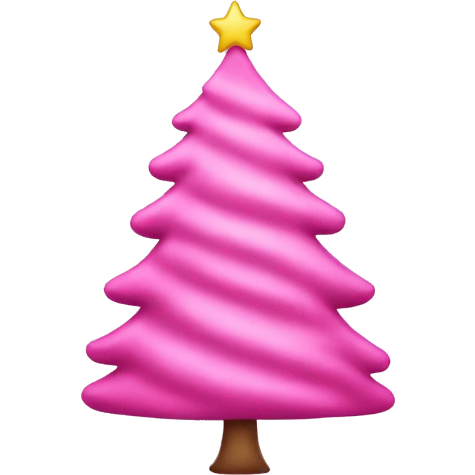 Pink Christmas tree emoji