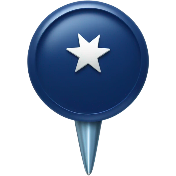 Navy blue pushpin emoji