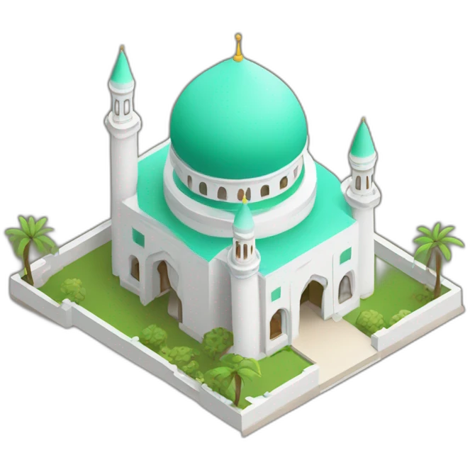 Java Mosque isometric emoji