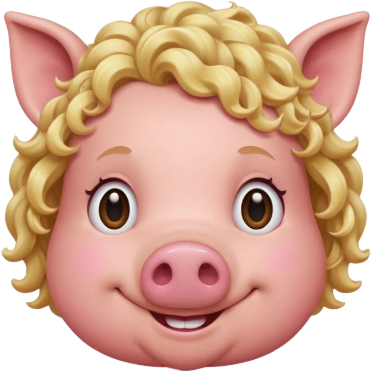 pig with blonde hair emoji