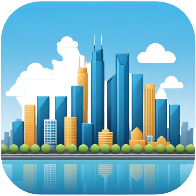 minimalist emoji of a megapolis emoji