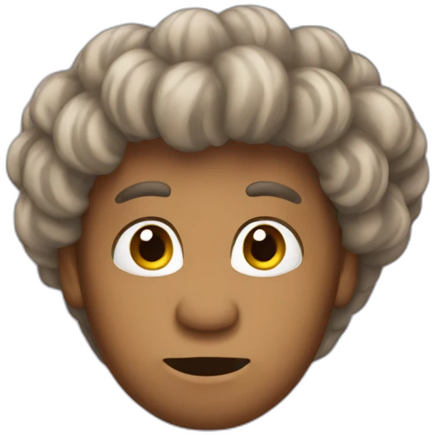 mammonth with hair emoji