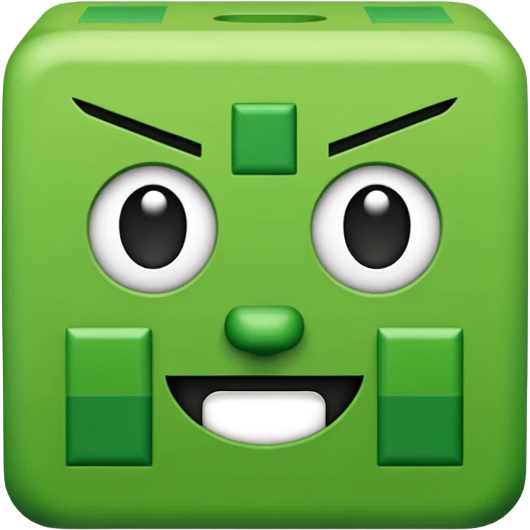 Creeper original minecraft face emoji