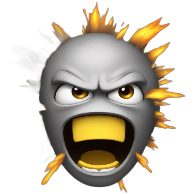 angry with exploding head emoji