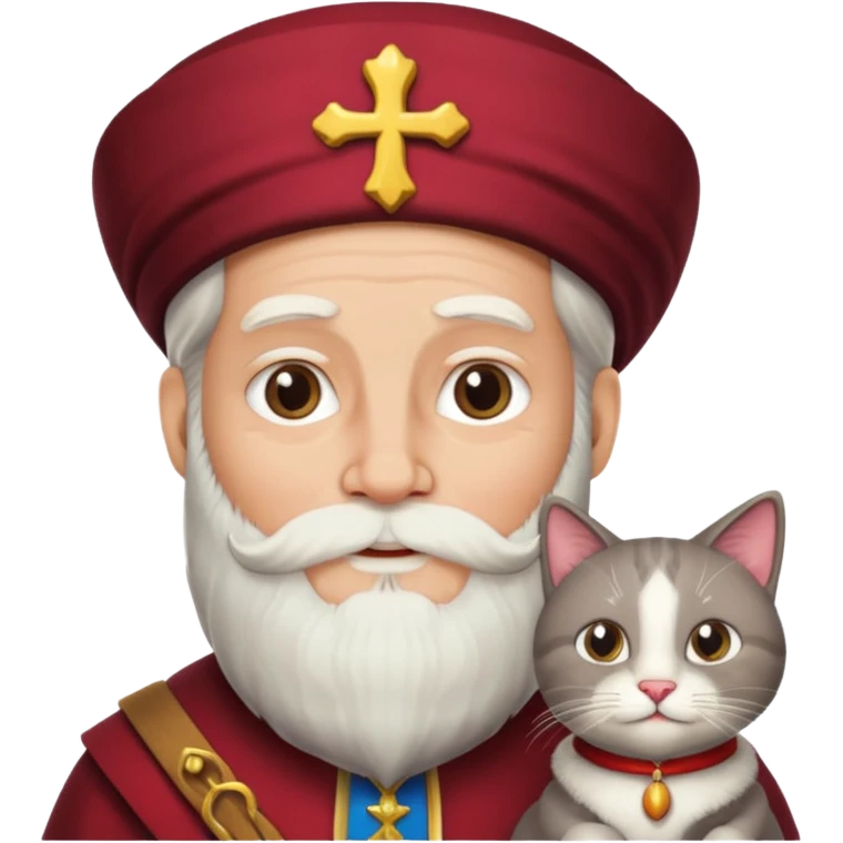 sinterklaas maar hij houd een kat vast emoji