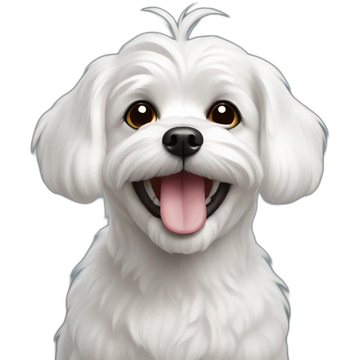 happy-white-Maltese-blacks-eyes emoji
