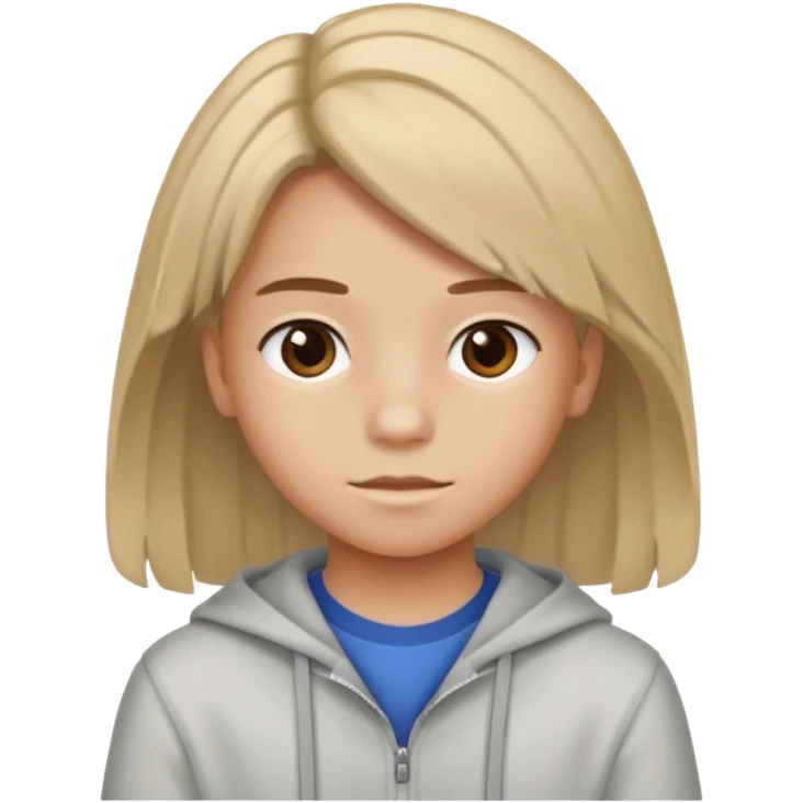 Un niño de 13 años con pelo de Alucin y ropa de alucin emoji