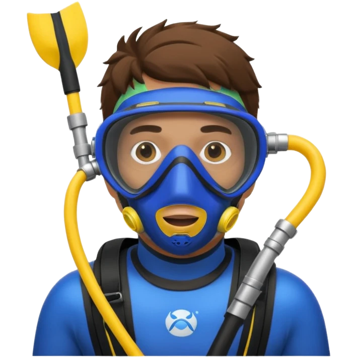 man with scuba mask   emoji