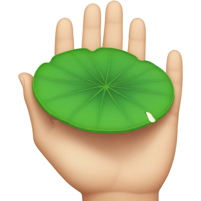 lily pad and the finger in the middle of the hand emoji