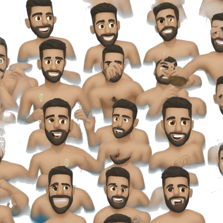 Mahrez a la piscine  emoji
