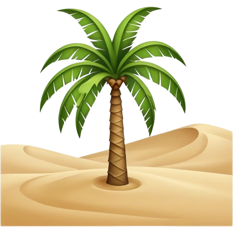 Saudi palm tree with desert background emoji