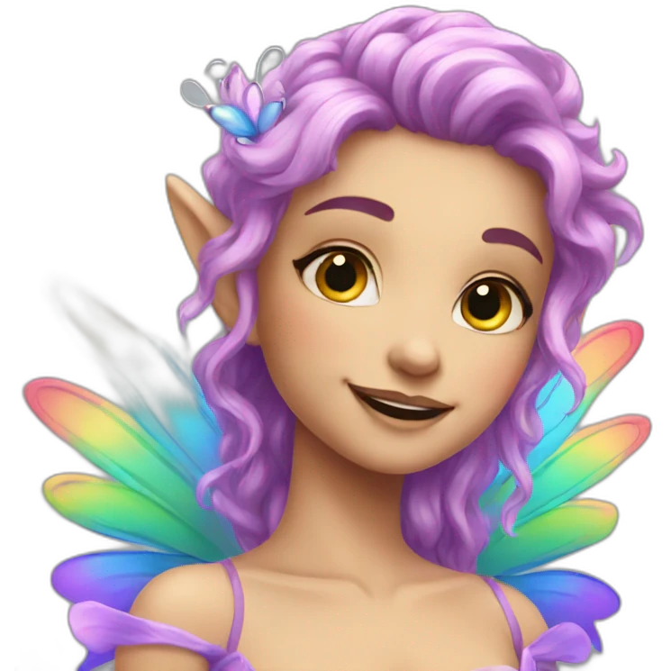 Rainbow fairy emoji