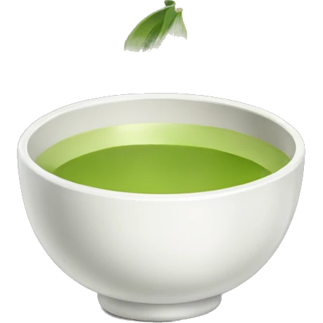 Drink Matcha tea in chawan bowl emoji