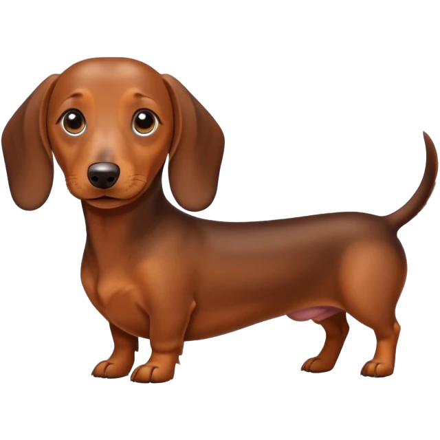 Perro salchicha marrón  emoji