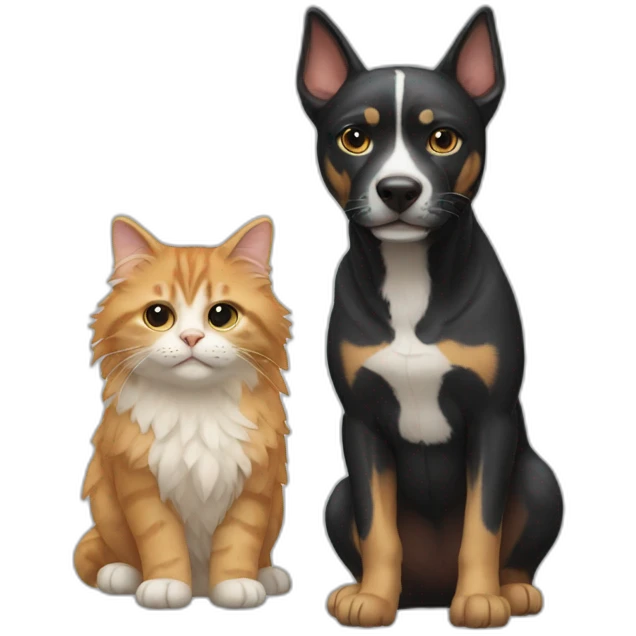 Cat with dog emoji