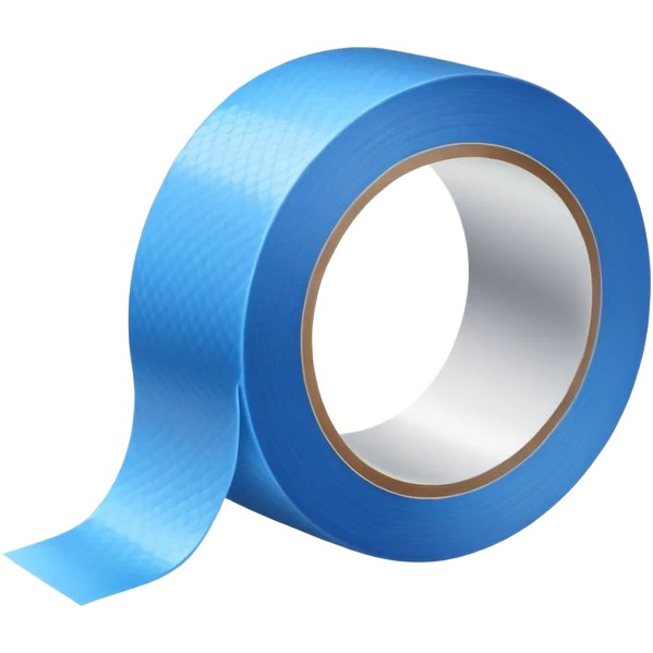 A roll of blue adhesive tape emoji