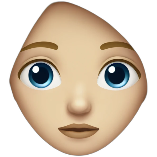 Sad blonde girl with blue eyes emoji