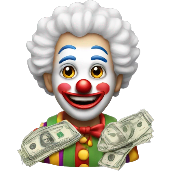 clown with money emoji