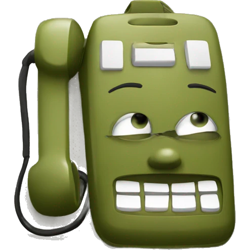 olive color phone emoji