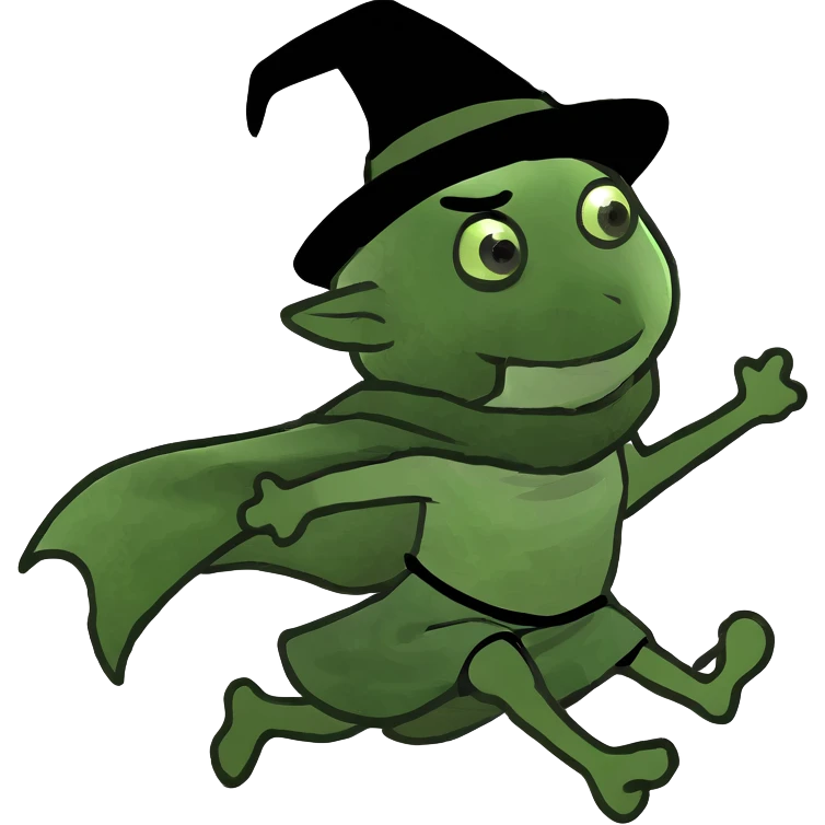 Witch flying emoji