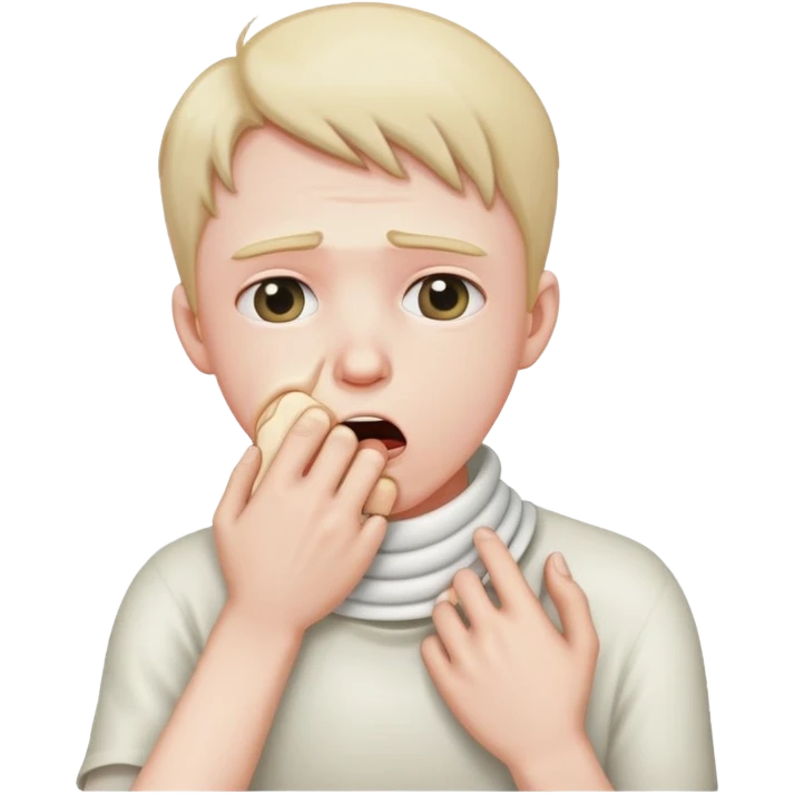 a person choking themselves emoji