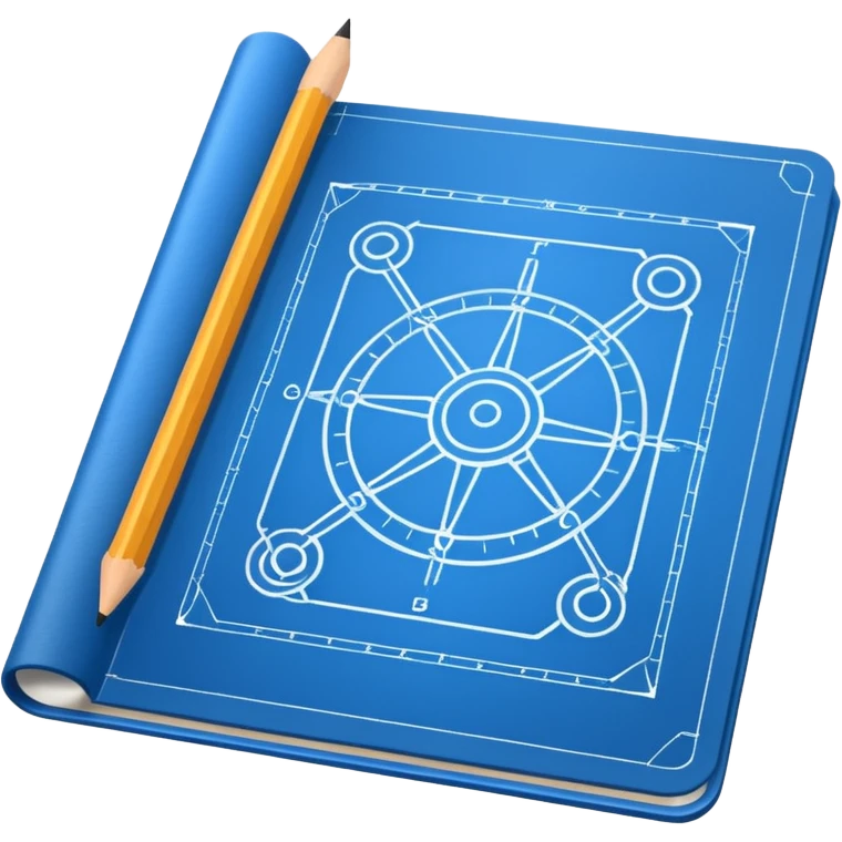 blueprint 2D sketch emoji