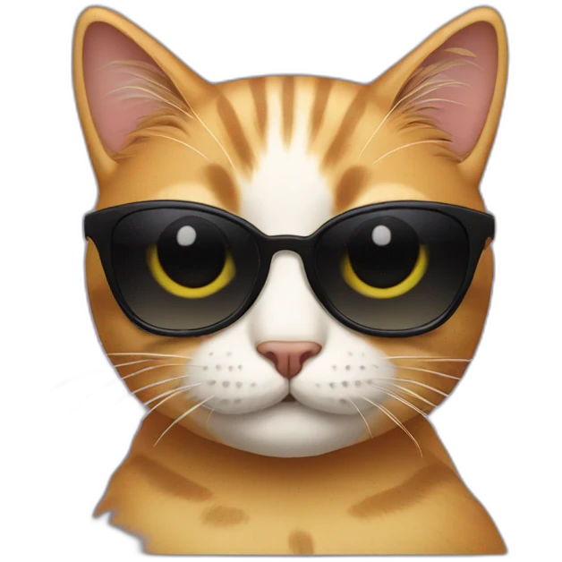 Cat with sunglasses emoji