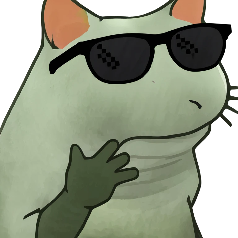 Cat with sunglasses emoji