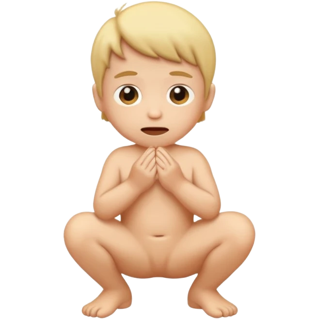 naked kid pooping emoji