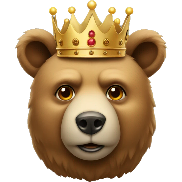 Bear wearing a crown emoji