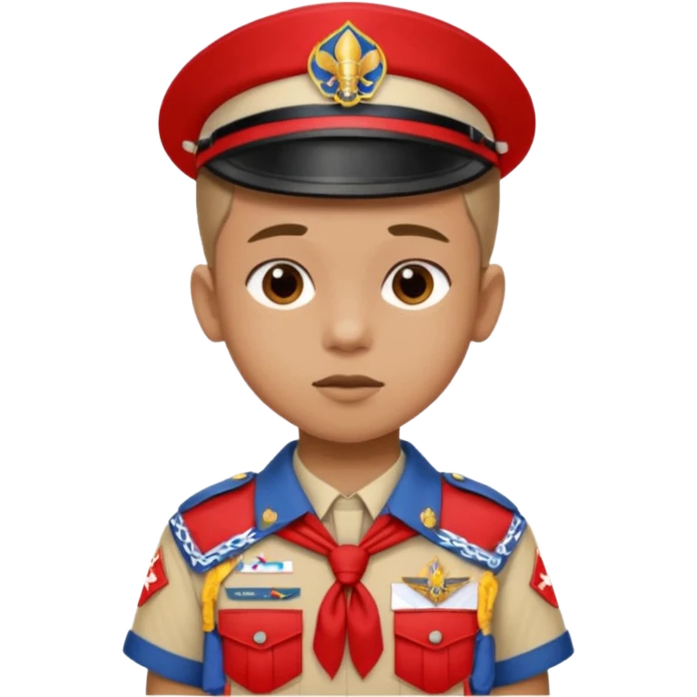 piluso de boyscout con detalles en rojo emoji