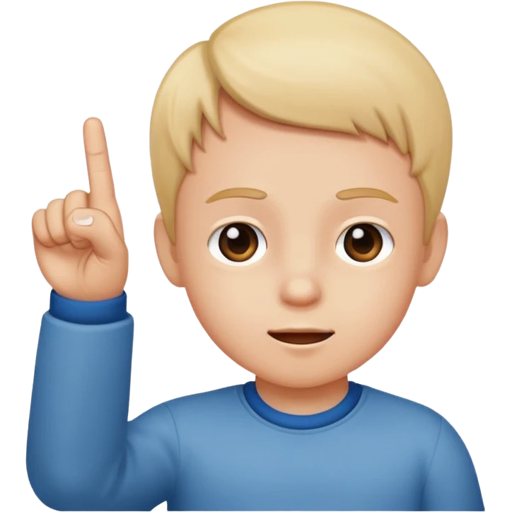 Kid shoting the middle finger emoji