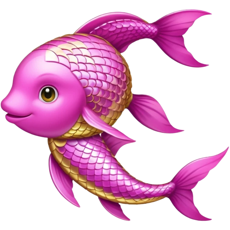 Pink and gold Pisces emoji