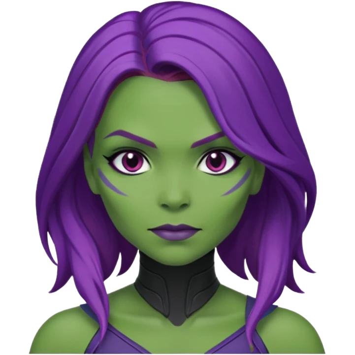 purple haired gamora emoji