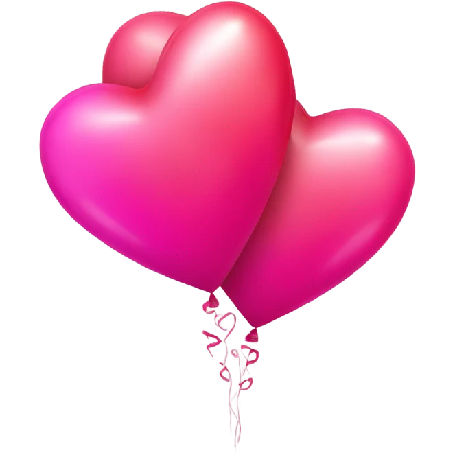 Red and pink heart balloons emoji