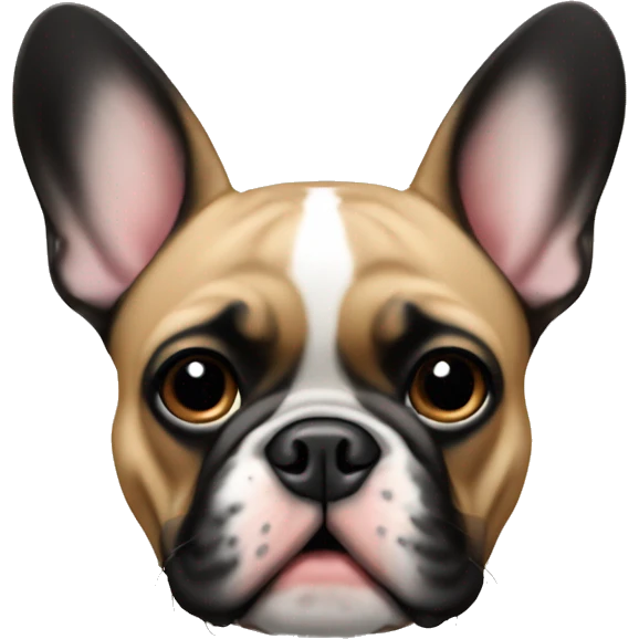 French bulldog black tan  emoji