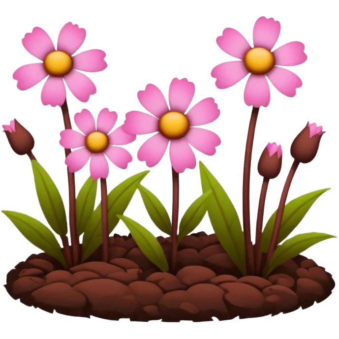 pink and brown garden emoji