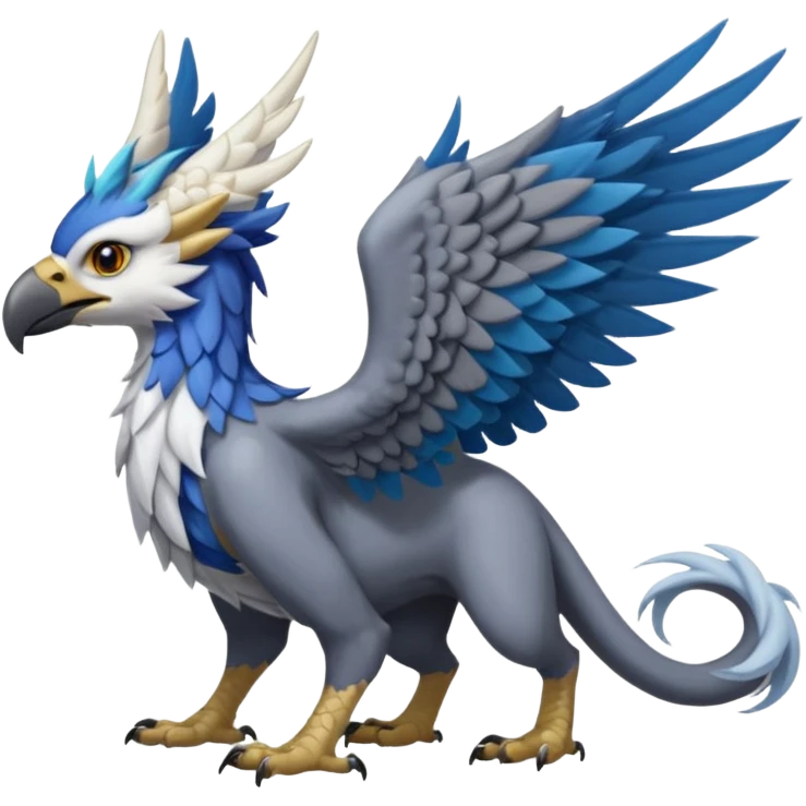 Chimera-Latios-Nargacuga-Silvally-Gryphon-Griffin-Griffon-Hippogriff-fusion-hybrid-animal-creature  with long ears  emoji