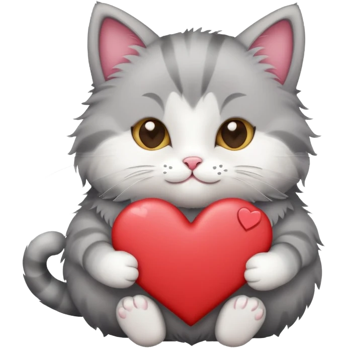 cat with a heart-shaped card that says Mom emoji