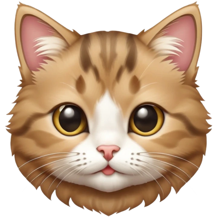 tabby kitten with white nose emoji