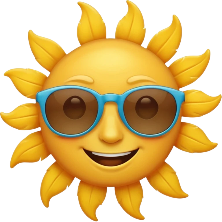 cheerful sun wearing sunglasses emoji