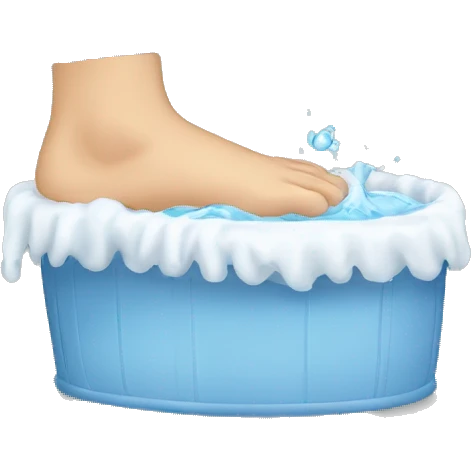 Washing foot emoji