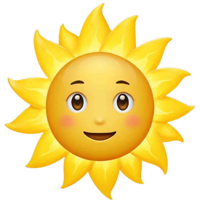 Realistic image of the star sun in space emoji